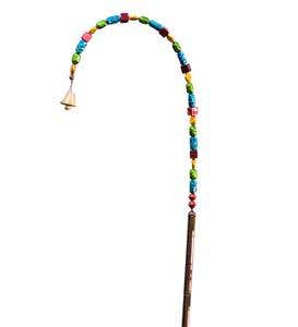 Beaded Garden Stake with Bell, Set of 3