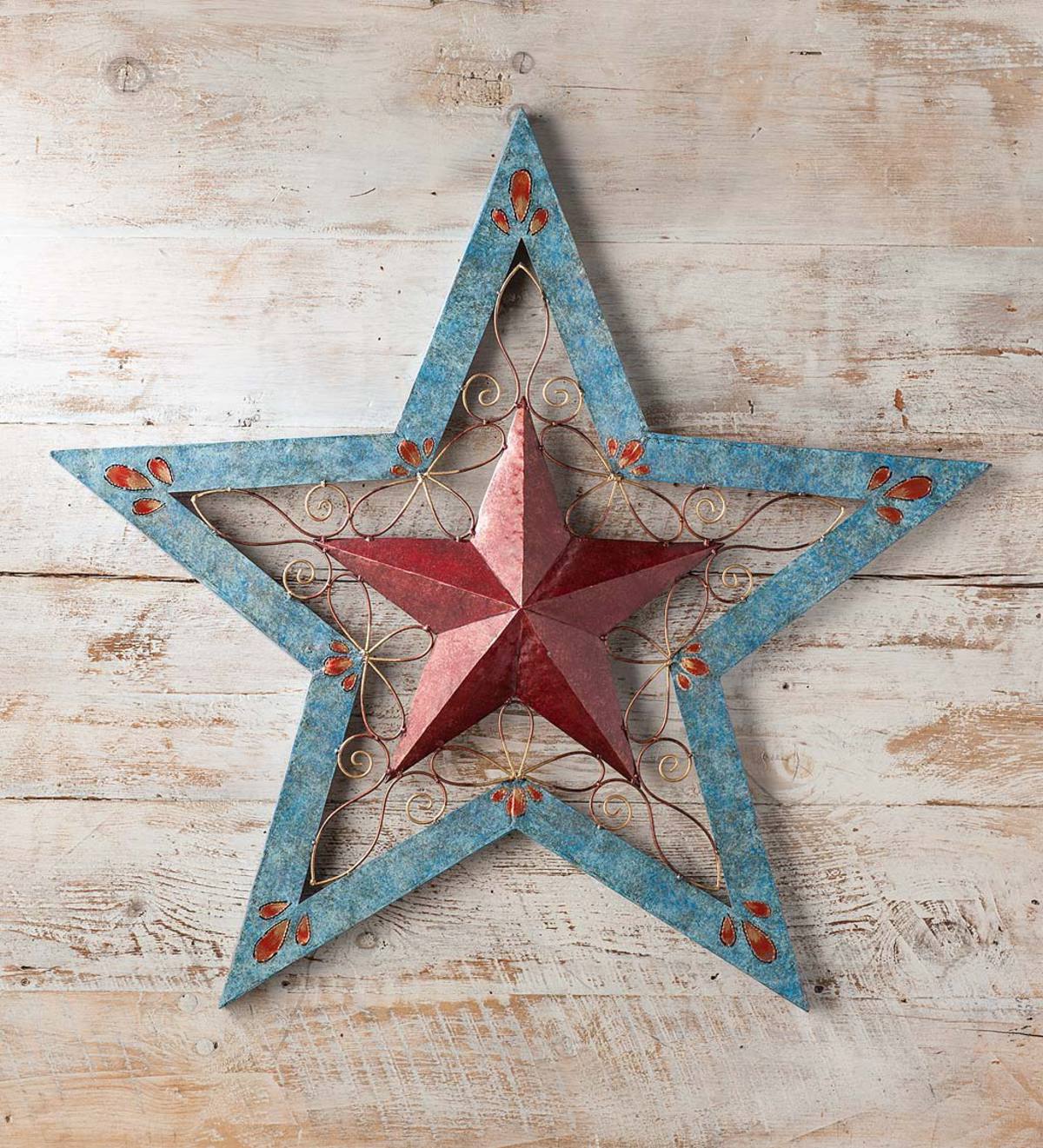 Metal Stars and Swirls Wall Art