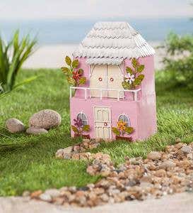 Miniature Fairy Garden Tropical Island Metal Cottage