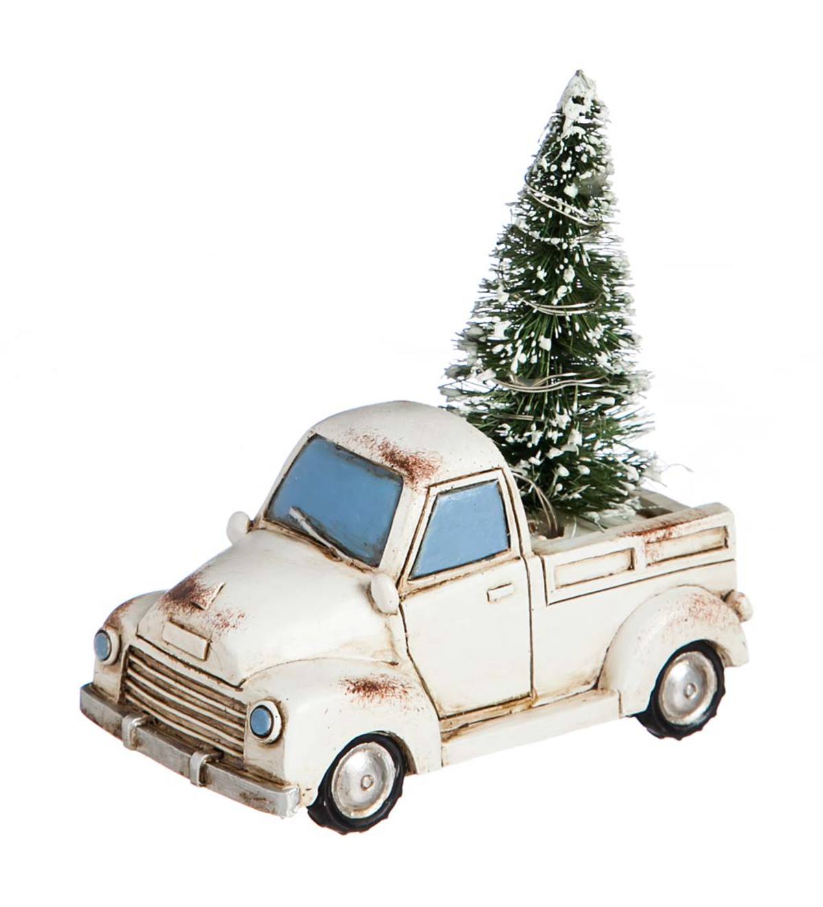 Mini Holiday Cream Truck with Lighted Tree