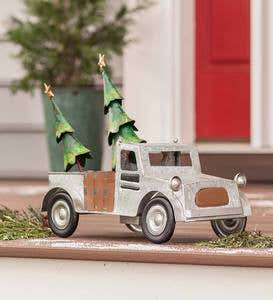 Vintage Metal Truck with Removable Christmas Trees