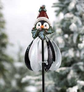 Christmas Penguin Garden Spinner