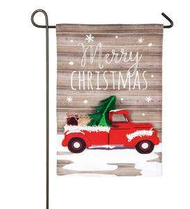 Christmas Truck Garden Flag