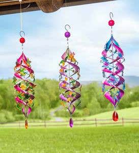 Dragonfly Hanging Helix Swirl Spinner