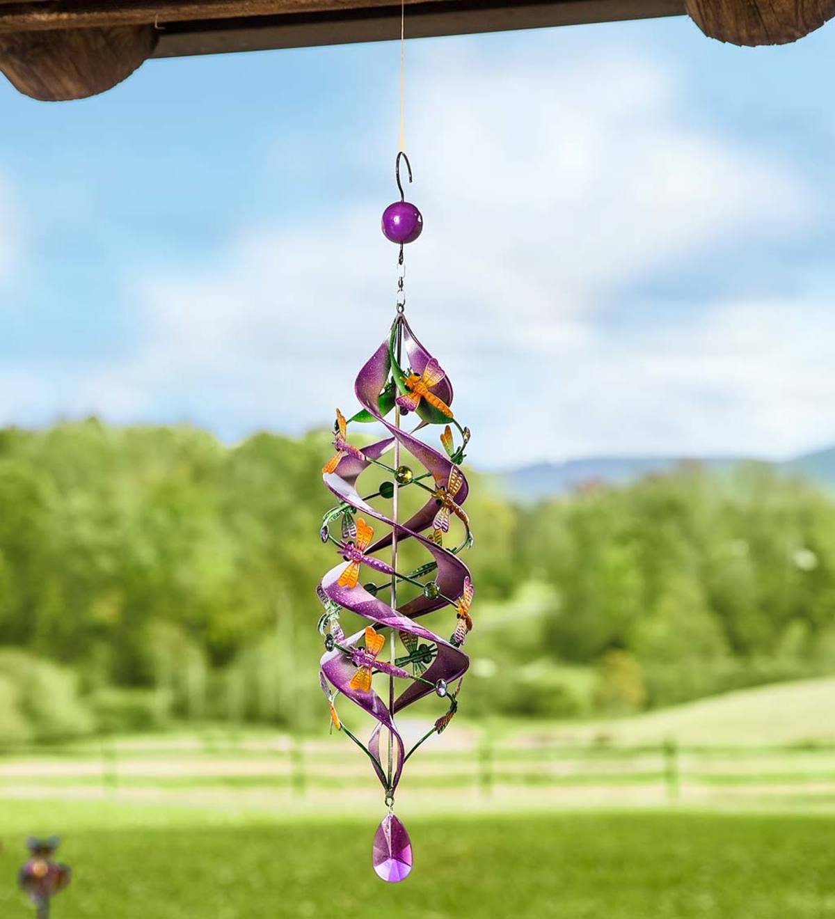 Dragonfly Hanging Helix Swirl Spinner