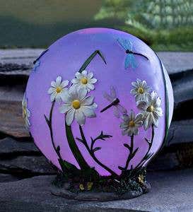 Glowing LED Daisy Garden Globe