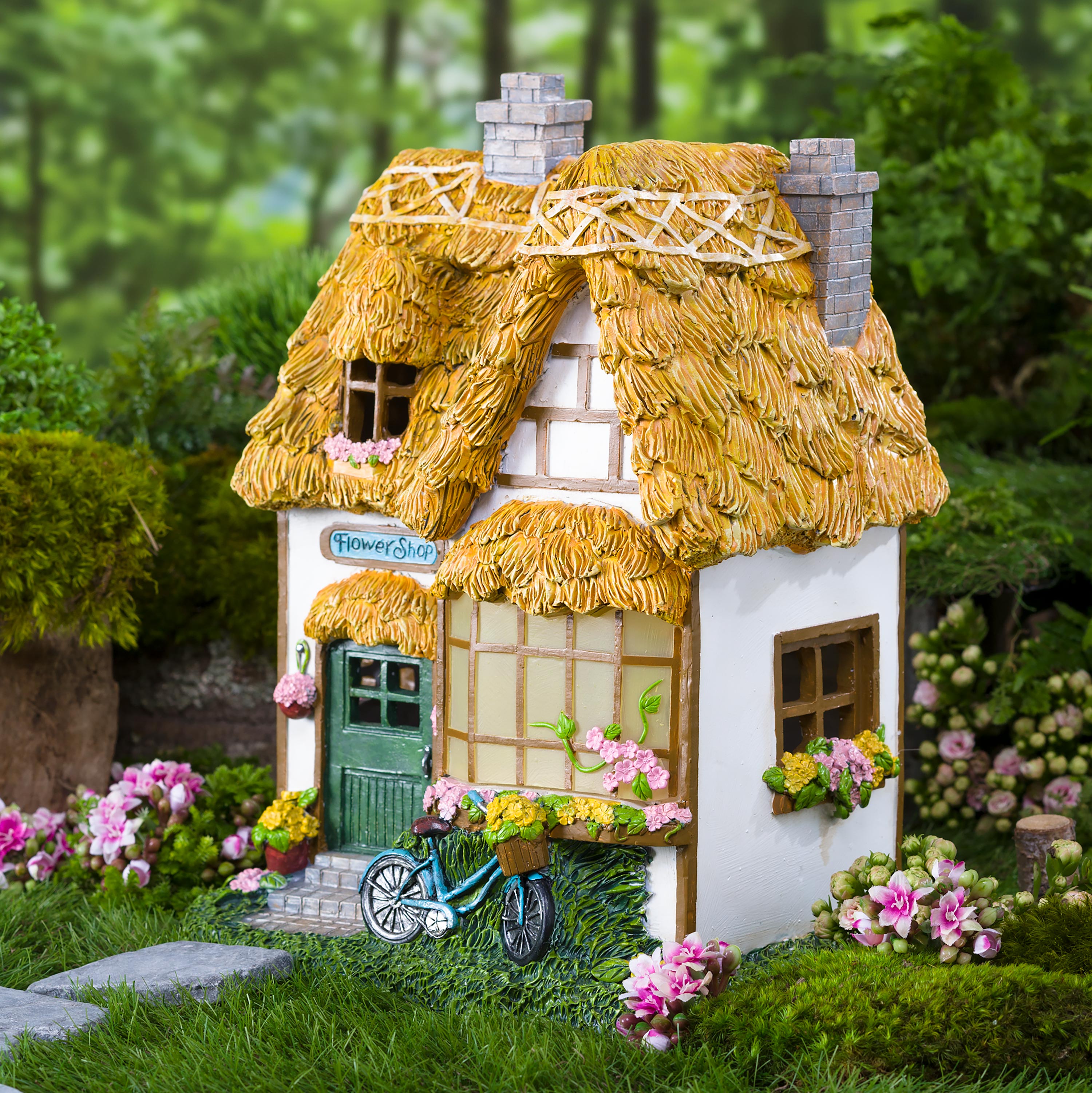 Miniature Fairy Garden Solar Flower Shop