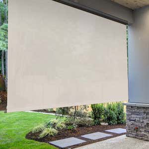 Deluxe Roll-Up Outdoor Solar Shade with Cordless Crank