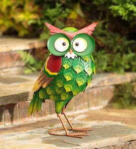 Metal Ollie The Owl Garden Statue