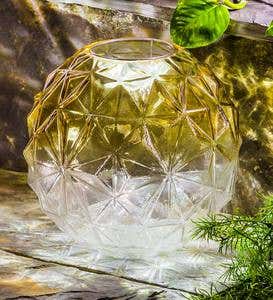 Glowing Glass Globe with Moving Light, Large