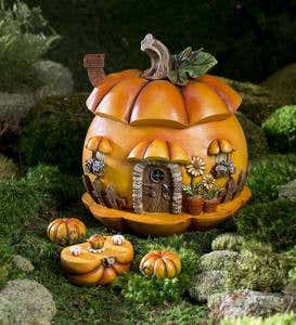 Fairy Garden Pumpkin Bistro Set