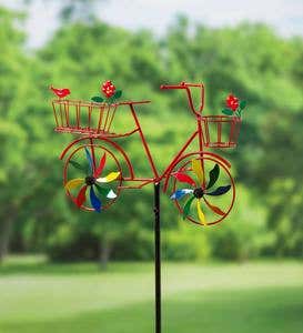 Bicycle Spinner Mid-Size Metal Garden Stake