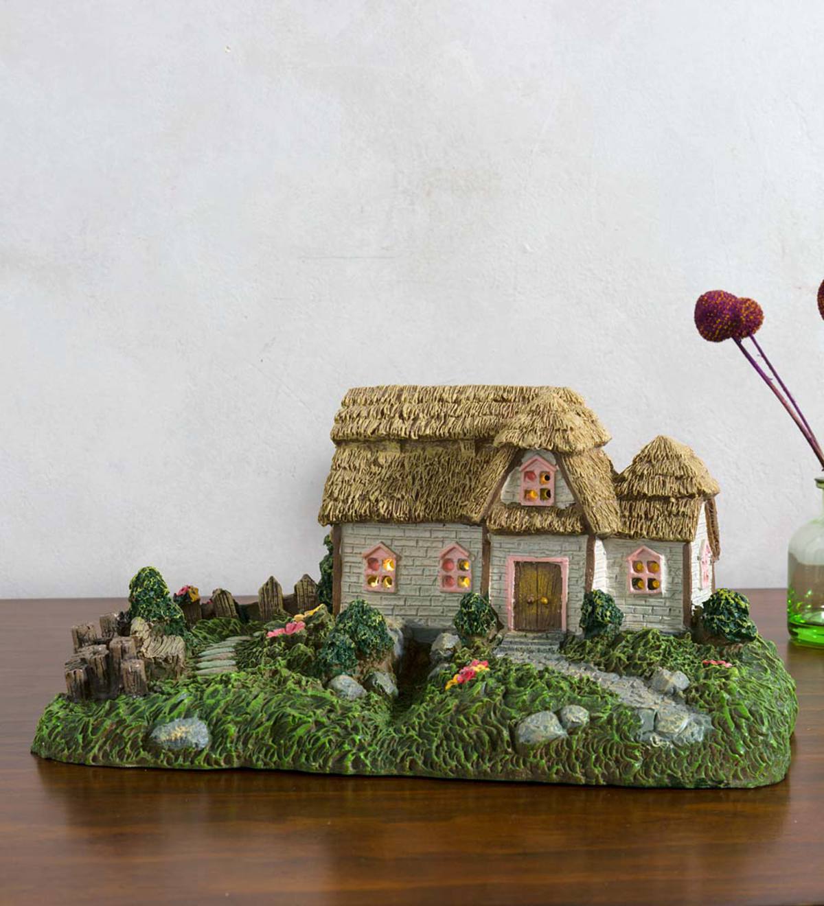 Solar Miniature Fairy Garden Scene - Purple