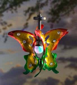 Hanging Solar Butterfly Wind Spinner