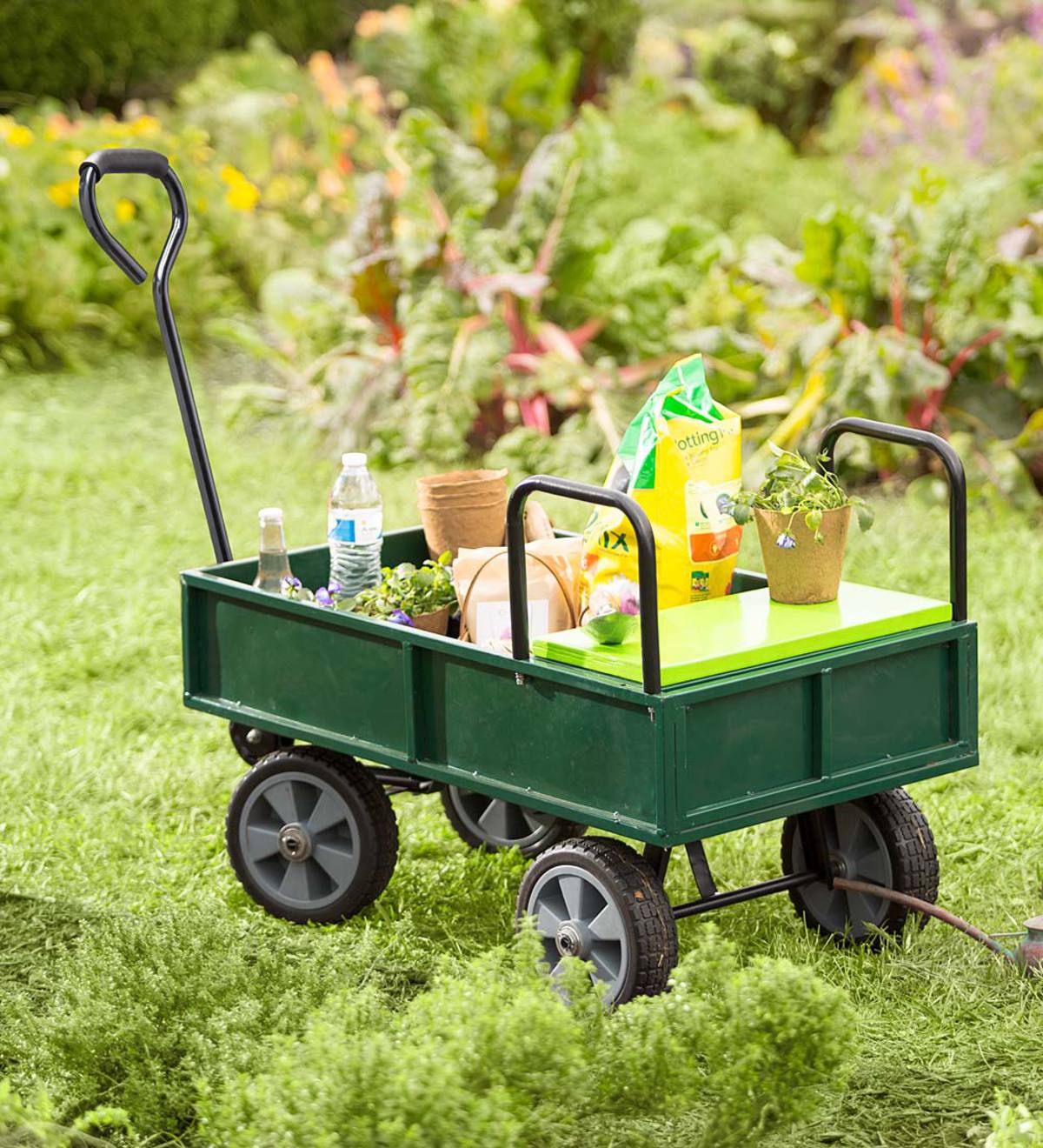 Garden Cart with Built-In Seat