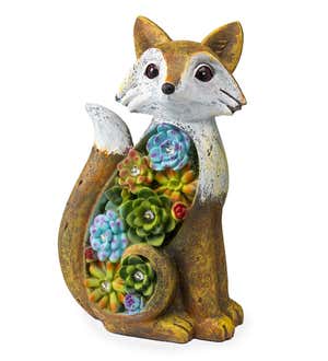 Solar Succulent Animal Garden Statue