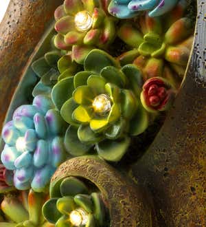 Solar Succulent Animal Garden Statue