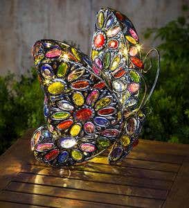 Butterfly solar cell decoration - Solarbeleuchtung LED Star Trading