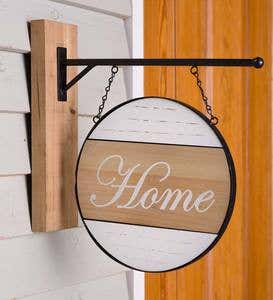 Wooden Sign with Interchangeable Messages