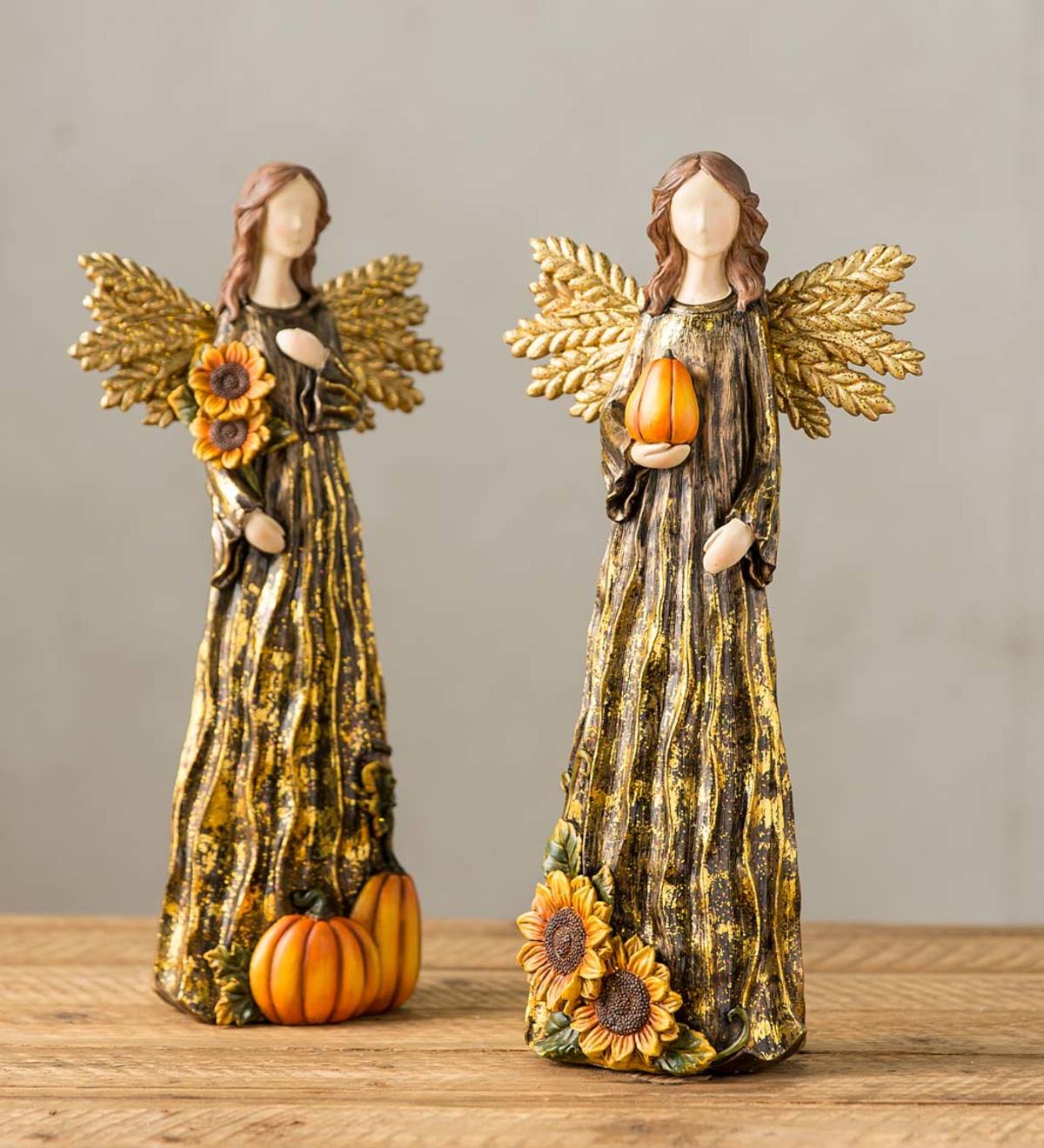 Resin Harvest Angels, Set of 2