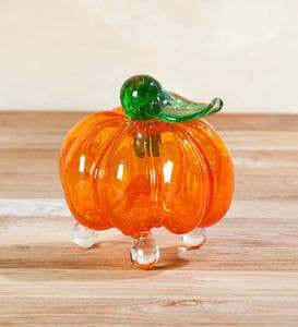 Handmade Glass Pumpkin Fruit Fly Trap