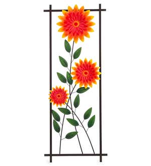 Chrysanthemum Garden Metal Trellis/Wall Art