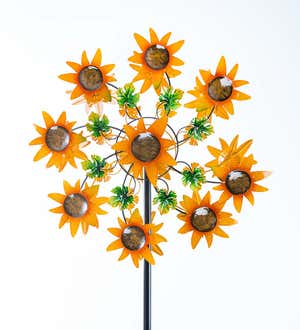 Sunflower Garden Metal Wind Spinner