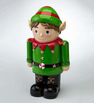 Indoor/Outdoor Lighted Shorty Elf Holiday Statue