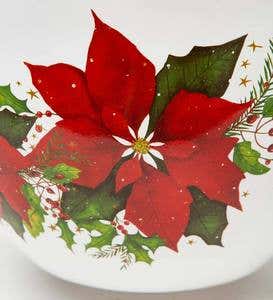 Indoor/Outdoor Poinsettia Teacup Planter with Saucer