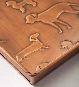 Embossed Metal Dog Breeds Boot Tray