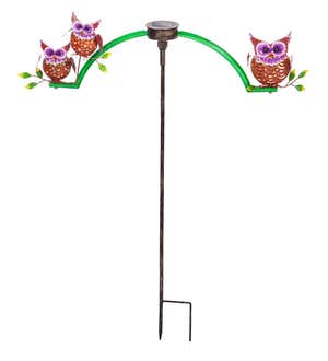 Solar Lighted Owl Balancer Garden Stake