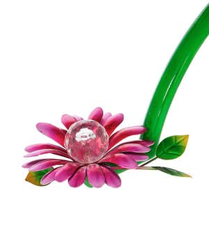 Solar Lighted Butterfly and Flower Balancer Garden Stake