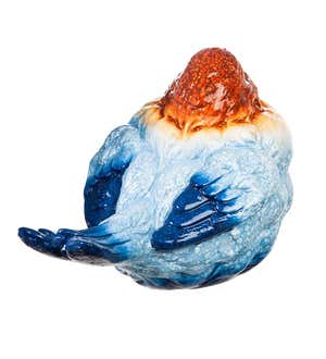 Blue and Red Bird Garden Statuary, Set of 2