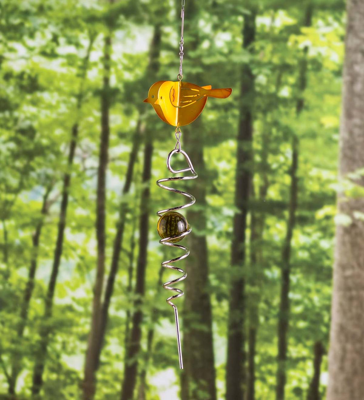 Illusion Swirl Hanging Wind Spinner with Glass Ball