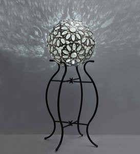 Solar Crystal Jewel Globe with Stand and Chain