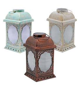 Solar Lighted Lanterns with Swirling Lights