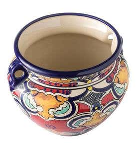 Authentic Mexican Talavera Ceramic Standing Planter Pot