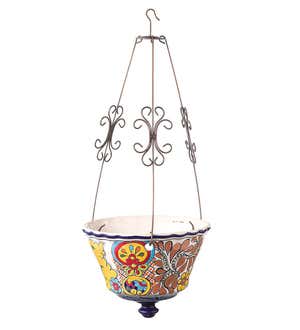 Authentic Mexican Talavera Hanging Planter