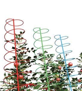 Colorful Spiral Plant Stakes, Set of 3