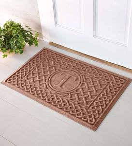 2' x 3' Single Initial Monogram Cable Weave Waterhogs™ Doormat