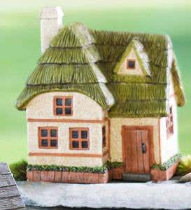 Miniature Fairy Garden Solar Two-Story Cottage