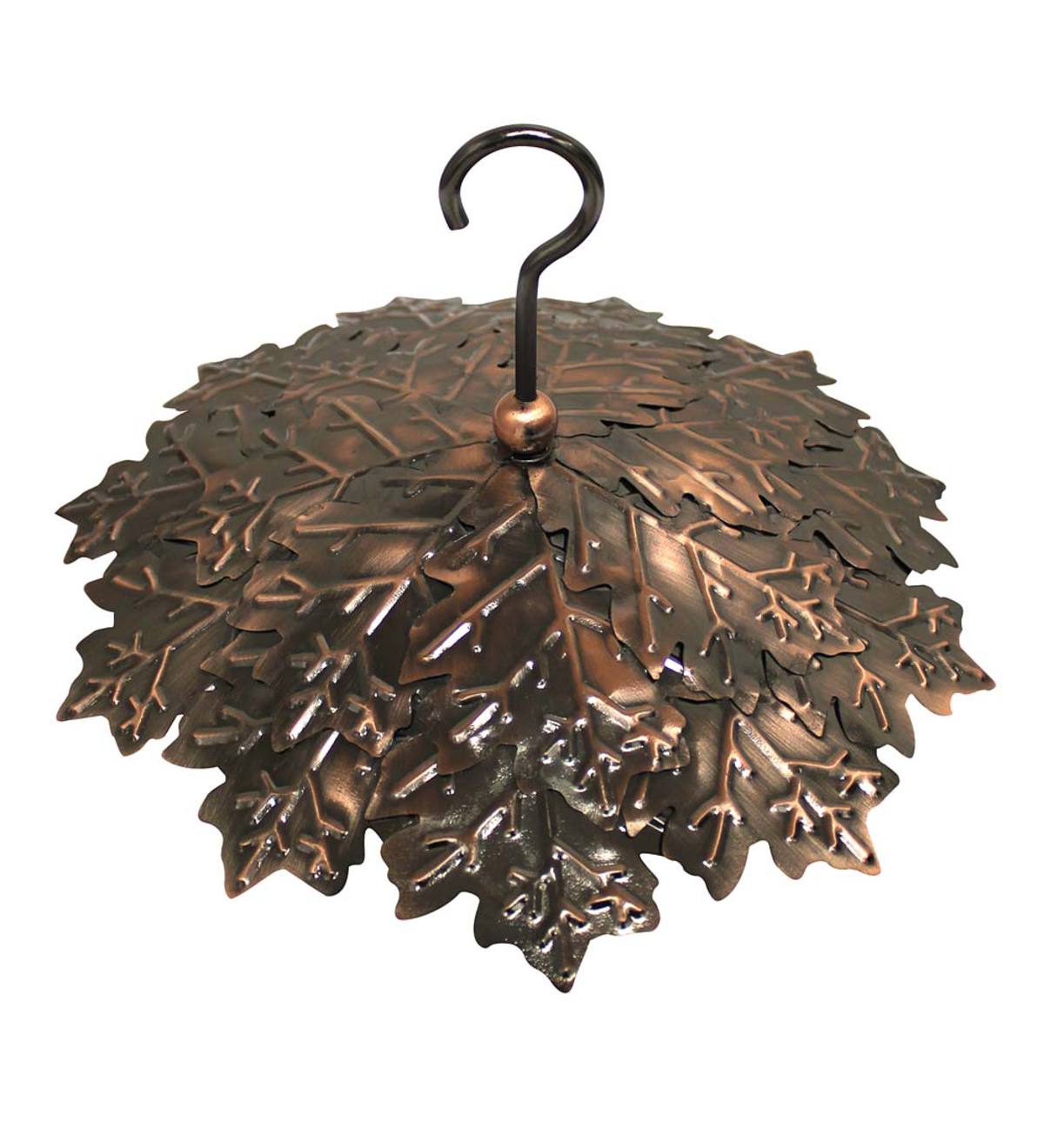 Copper Leaf Bird Feeder Rain Guard