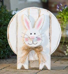 Wooden Bunny Standing/Hanging Accent