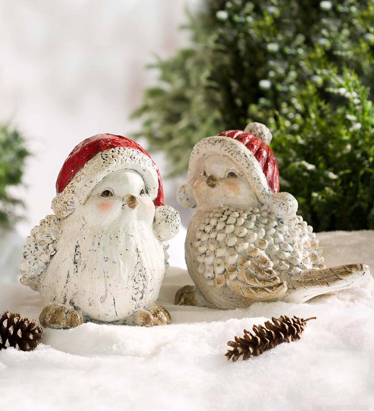 Holiday Bird Accents, Set of 2