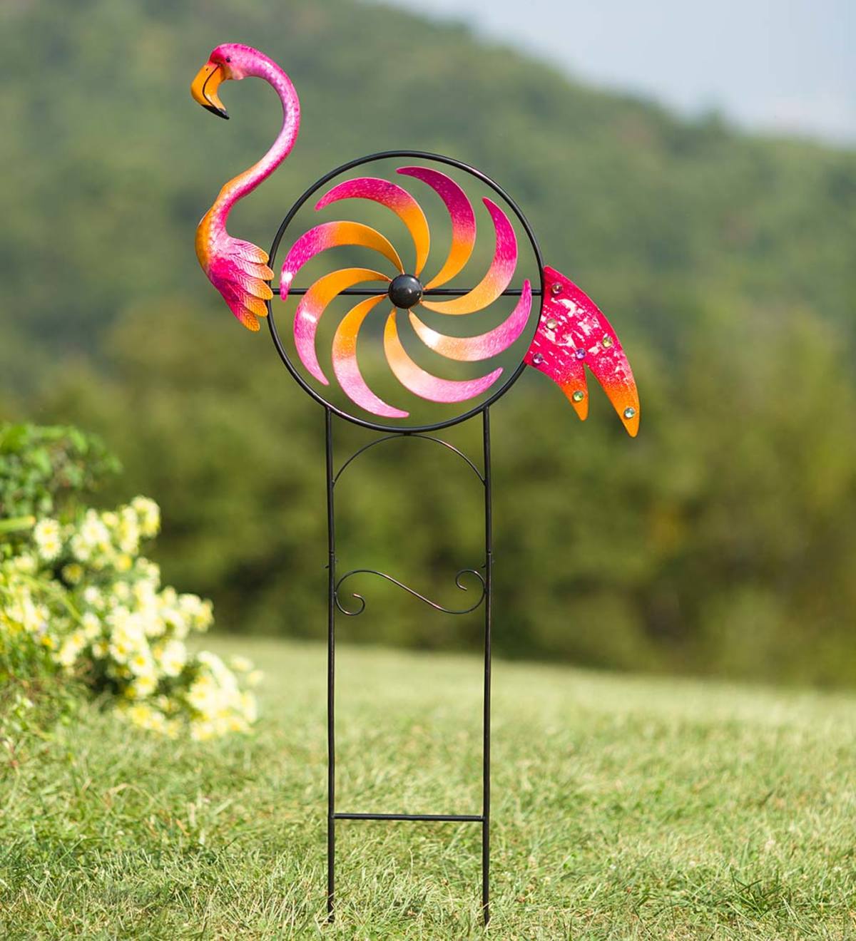 Iridescent Flamingo Wind Spinner