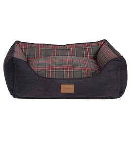 Grey Stewart Plaid Pet Kuddler Pet Bed, Large