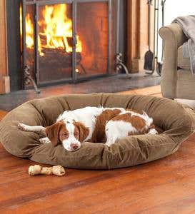 Microfiber Bolster Pet Bed