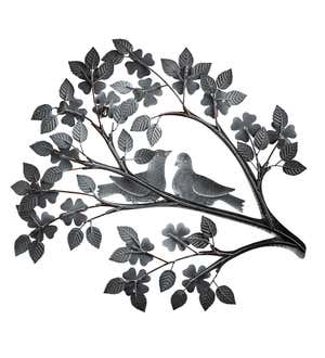 Metal Doves and Dogwood Branches Indoor/Outdoor Wall Art