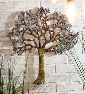 Indoor/Outdoor Metallic Tree of Life Wall Art