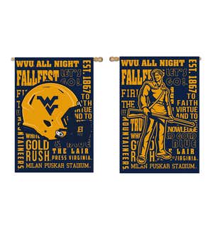 Double-Sided Fan Rules College Team Pride Sueded House Flag